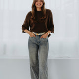 JOLIEN BROWN SPRING SWEATER