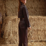 JESSAMY BROWN LEATHER PANTS