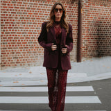 KATE BORDEAUX LACE SKIRT