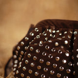 THE REBEL BROWN STUDS BAG