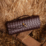 MILEY BURGUNDY WOVEN POCHETTE