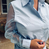 FISTERRA LIGHT BLUE BLOUSE