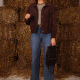 LYSBETH BROWN SUEDE JACKET