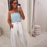 LORINE LIGHT BLUE DENIM TOP 676-C
