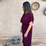 EL BOUDRIA BORDEAUX BRAID DRESS