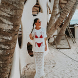 BAJA ECRU LACE SKIRT