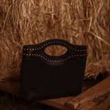 MAYFLOWER BLACK SUEDE STUDS BAG
