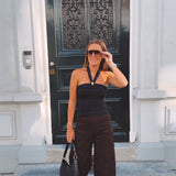 COLBIE BLACK HALTER TOP
