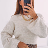 COLETTE BEIGE KNITTED SWEATER