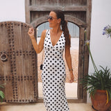 VERANIA WHITE POLKADOTS DRESS