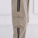 MACIE BEIGE CARGO BALLOON PANTS