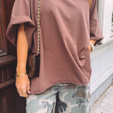 FAYE BROWN OVERSIZED T-SHIRT