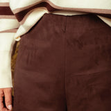 ELORA BROWN SUEDE PANTS