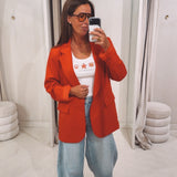 SMILES ONLY RED BLAZER