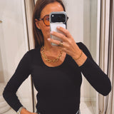 CLAIRE BLACK LONGSLEEVE SHIRT
