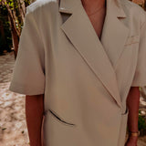 TIZARA BEIGE SHORTSLEEVE BLAZER