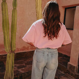 SOLSTICE LIGHT PINK CROPPED T-SHIRT