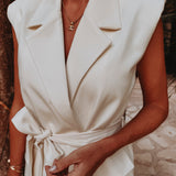 DORADITA ECRU BLAZER DRESS