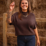 BRAMBLE BROWN SHORTSLEEVE PULL