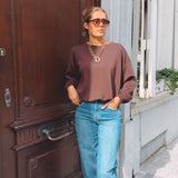 XANTHE BROWN MUSTHAVE SWEATER
