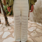 MARIPOSA ECRU CROCHET PANTS