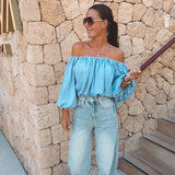 SANLUCAR LIGHT BLUE BLOUSE