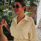 VIVA LA VIDA BUTTER YELLOW FLOWER T-SHIRT