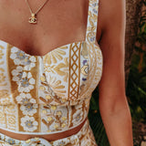 BRONCE YELLOW CROPPED TOP