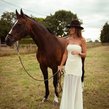 BRIAR ECRU BANDEAU MAXI DRESS