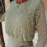 CENOTE MINT LACE DRESS