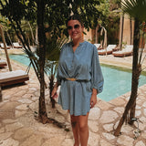 SOLECITO BLUE DENIM DRESS
