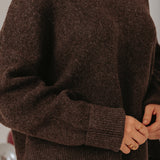 ROSALIND BROWN KNITTED TWO-PIECE SET