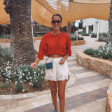 SUNRISE ECRU SATIN LACE SHORT