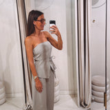 YONI TAUPE TWO-PIECE SET