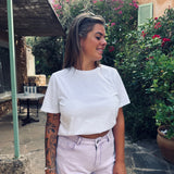 BILBAO WHITE RHINESTONE T-SHIRT