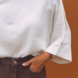 ROMERO ECRU TETRA BLOUSE