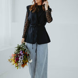 PRE-ORDER JULIE DARK BLUE SLEEVELESS BLAZER