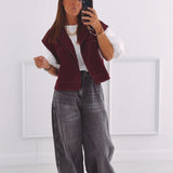 HELGA BORDEAUX SLEEVELESS JACKET