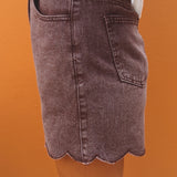 BROWN DENIM SHORT 1045