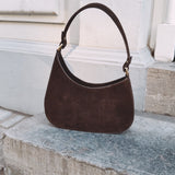 BRASKA BROWN SUEDE BAG