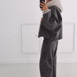 FALLEN LEAVES DARK GREY JACKET