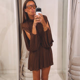 XENIA BROWN DRESS