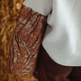 FREYA GREY SWEATER / BROWN SLEEVES