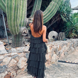 NERJA KHAKI LAYER ONE SHOULDER DRESS