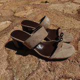 AZORIA BEIGE SUEDE HEELS
