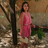 RAQUEL PINK DENIM PLAYSUIT