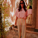 LAAYOUNE MULTICOLOR PASTEL CROCHET PANTS