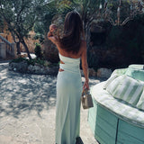AMAIA MINT BANDEAU DRESS