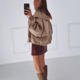 MAVIS BEIGE ZIP JACKET