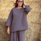 ODELE BROWN TWO-PIECE SET